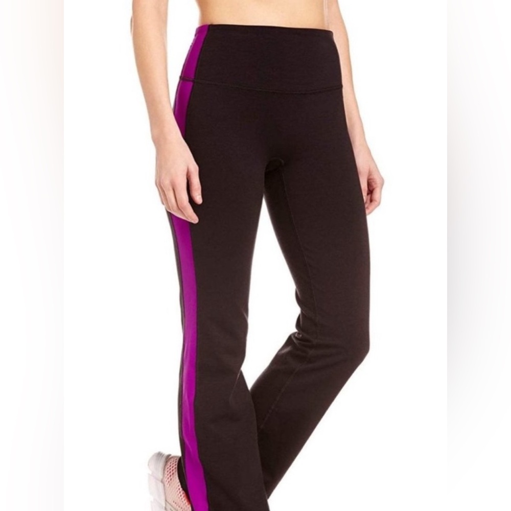 Spanx Black and Purple Yoga Pants size L